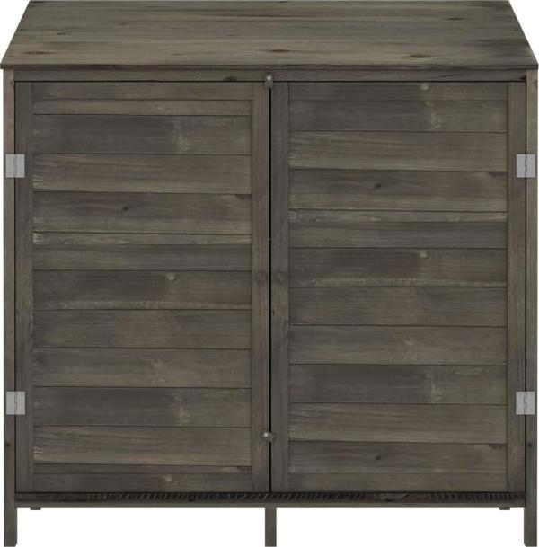 vidaXL Αποθήκη κήπου, ανθρακί, 102x52x112 εκ, ξύλο έλατου