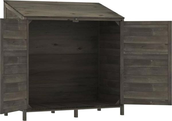 vidaXL Αποθήκη κήπου, ανθρακί, 102x52x112 εκ, ξύλο έλατου