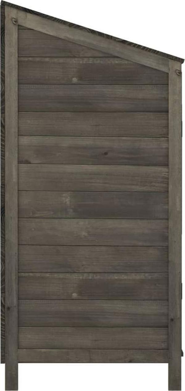 vidaXL Αποθήκη κήπου, ανθρακί, 102x52x112 εκ, ξύλο έλατου