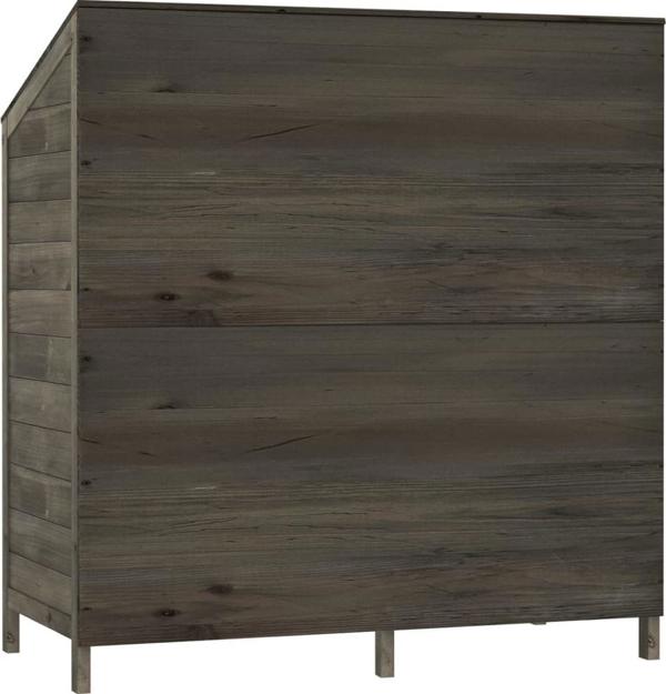 vidaXL Αποθήκη κήπου, ανθρακί, 102x52x112 εκ, ξύλο έλατου