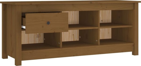 vidaXL Szafka na buty, miodowy braz, 110x38x45,5 cm, drewno sosnowe