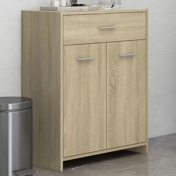vidaXL Szafka lazienkowa, dab sonoma, 60x33x80 cm, plyta wiorowa