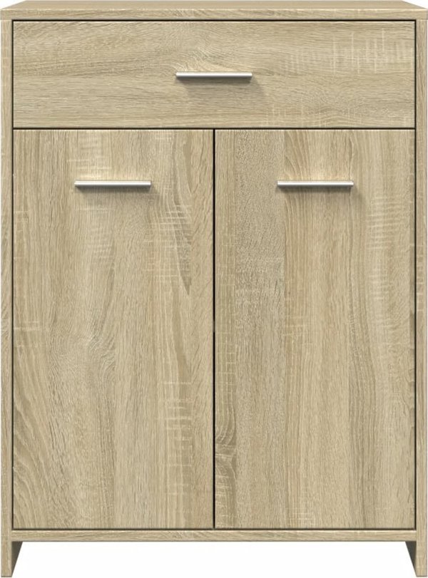 vidaXL Szafka lazienkowa, dab sonoma, 60x33x80 cm, plyta wiorowa