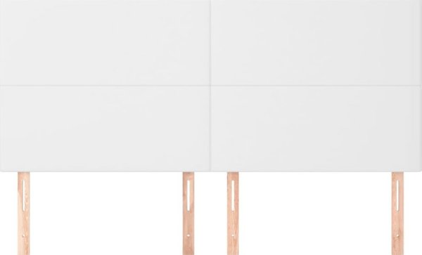 vidaXL Σετ 4 κεφαλαριών κρεβατιού, λευκό, 100x5x78/88 εκ, συνθετικό δέρμα
