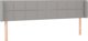 vidaXL Κεφαλάρι κρεβατιού με LED ανοιχτό γκρι 163x16x78/88 εκ από ύφασμα