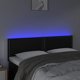 vidaXL Zaglowek do lozkou me LED, mavro, 144x5x78/88 cm, texniti derma