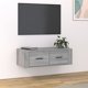 vidaXL Κρεμαστή Ντουλάπα για TV, γκρι δρύς sonoma, 80x36x25 cm