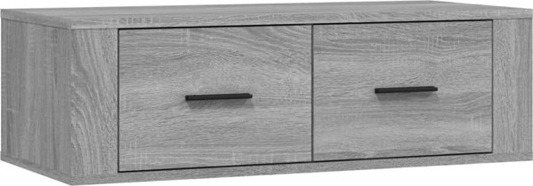 vidaXL Κρεμαστή Ντουλάπα για TV, γκρι δρύς sonoma, 80x36x25 cm
