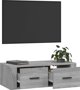 vidaXL Κρεμαστή Ντουλάπα για TV, γκρι δρύς sonoma, 80x36x25 cm
