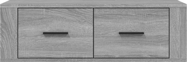 vidaXL Κρεμαστή Ντουλάπα για TV, γκρι δρύς sonoma, 80x36x25 cm