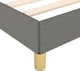 vidaXL Κρεβατοκάμαρα, σκούρο γκρι, 140x190 εκ., επενδεδυμένη με ύφασμα