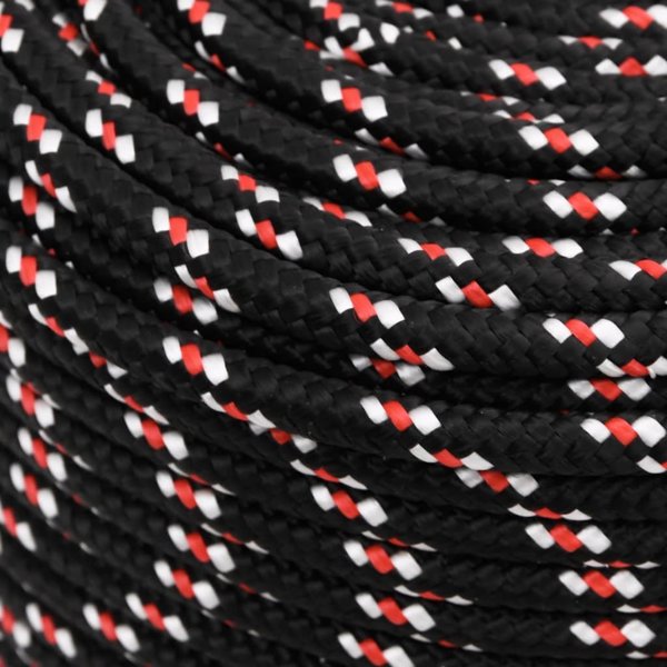 vidaXL Linas plegaris mauro, 8 mm, 50 m, polipropileno