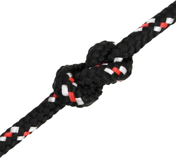vidaXL Linas plegaris mauro, 8 mm, 50 m, polipropileno