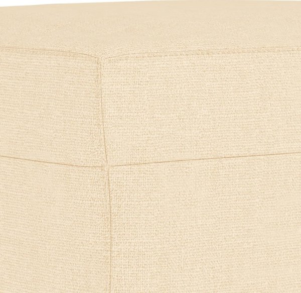 vidaXL Παγκάκι, κρεμ, 100x35x41 cm, ταπετσαρισμένο με ύφασμα