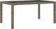 vidaXL Τραπέζι κήπου, 150x90x75 εκ, γυαλί και PE rattan, γκρι