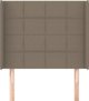 vidaXL Zaglowek uszak, taupe, 93x16x118/128 cm, tkanina