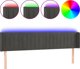 vidaXL Κεφαλάρι κρεβατιού με LED σκούρο γκρι 203x16x78/88 cm βελούδο