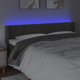 vidaXL Κεφαλάρι κρεβατιού με LED σκούρο γκρι 203x16x78/88 cm βελούδο