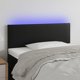 vidaXL Κεφαλάρι κρεβατιού με LED, μαύρο, 100x5x78/88 cm, συνθετικό δέρμα