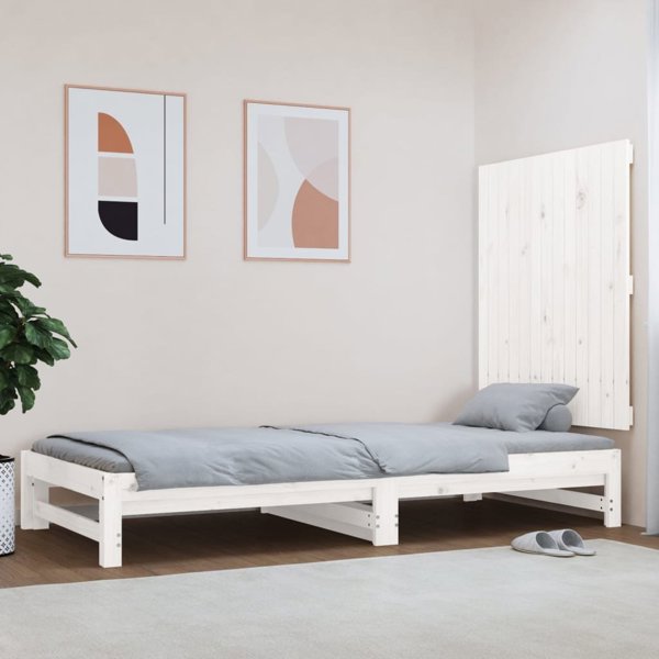 vidaXL Wezglowie lozka, λευκό, 82,5x3x90 cm, μασίφ πεύκο