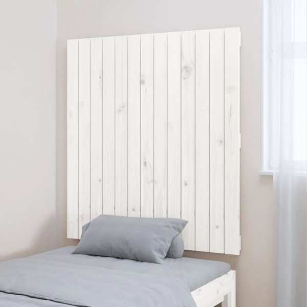 vidaXL Wezglowie lozka, λευκό, 82,5x3x90 cm, μασίφ πεύκο