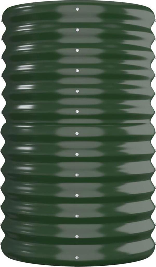 vidaXL vidaXL Donica ogrodowa, malowana proszkowo stal, 260x40x68 cm, zielona