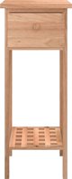 vidaXL Πλάγιο τραπεζάκι με συρτάρι, 25x25x60 cm, από μασίφ ξύλο καρυδιάς