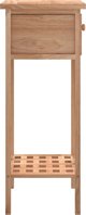 vidaXL Πλάγιο τραπεζάκι με συρτάρι, 25x25x60 cm, από μασίφ ξύλο καρυδιάς