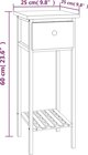 vidaXL Πλάγιο τραπεζάκι με συρτάρι, 25x25x60 cm, από μασίφ ξύλο καρυδιάς