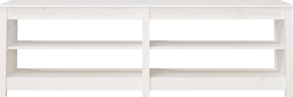 vidaXL Szafka na buty, λευκή, 160x36,5x50 εκ, μασίφ ξύλο πεύκου