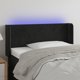 vidaXL Zaglowek do lietka me LED, czarny, 93x16x78/88 cm, aksamit