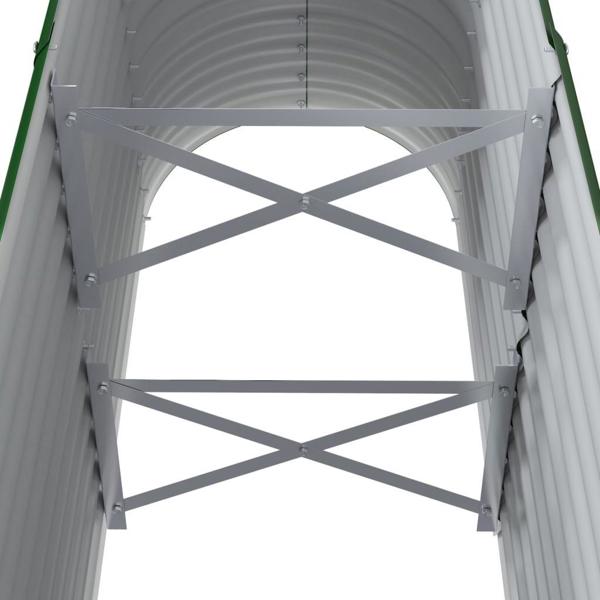 vidaXL vidaXL Donica ogrodowa, malowana proszkowo stal, 114x40x68 cm, zielona