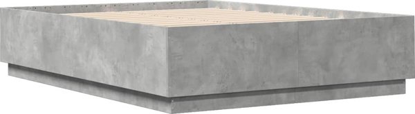 vidaXL Πλαίσιο κρεβατιού γκρι τσιμέντο 150x200 cm