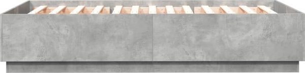 vidaXL Πλαίσιο κρεβατιού γκρι τσιμέντο 150x200 cm