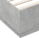 vidaXL Πλαίσιο κρεβατιού γκρι τσιμέντο 150x200 cm
