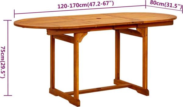 vidaXL Σετ επίπλων κήπου 5 τμχ από μασίφ ξύλο ακακίας