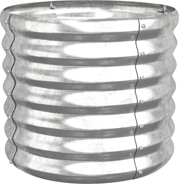 vidaXL Donica ogrodowa, malowana proszkowo stal, 40x40x36 cm, srebrna