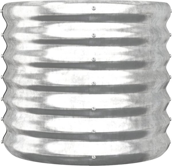 vidaXL Donica ogrodowa, malowana proszkowo stal, 40x40x36 cm, srebrna