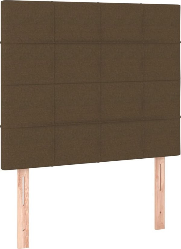 vidaXL Κρεβάτι Continental με Στρώμα 90x200 cm, Καφέ Ύφασμα