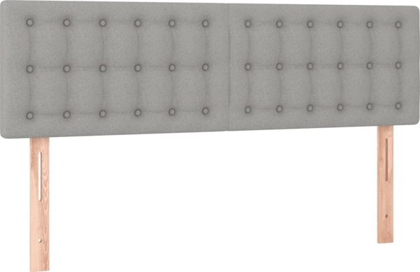 vidaXL Λύση κρεβατιού με στρώμα, φωτεινό γκρι 140x200 εκ, ύφασμα