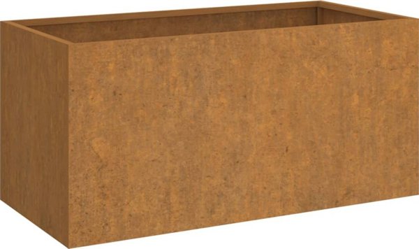 vidaXL Donica, szara, 62x30x29 cm, stal kortenowska