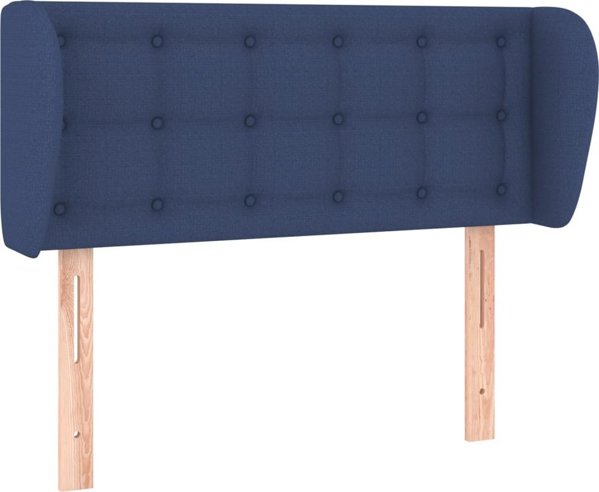 vidaXL Ταπετσαρισμένο κεφαλάρι uszak, μπλε, 93x23x78/88 cm, υφασμα