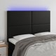 vidaXL Κεφαλάρι για κρεβάτι μαύρο 144x5x118/128 εκ. συνθετικό δέρμα
