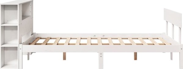vidaXL Κρεβάτι με Ράφια χωρίς Στρώμα Λευκό 150x200 cm από Πευκο