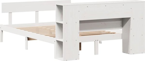 vidaXL Κρεβάτι με Ράφια χωρίς Στρώμα Λευκό 150x200 cm από Πευκο
