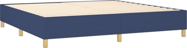 vidaXL Λόζο κοντινεντάλ με στρώμα, μπλε, 200x200 εκ, υφασμα