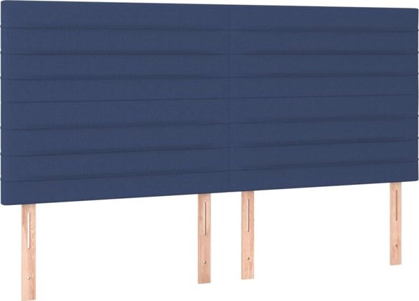 vidaXL Λόζο κοντινεντάλ με στρώμα, μπλε, 200x200 εκ, υφασμα