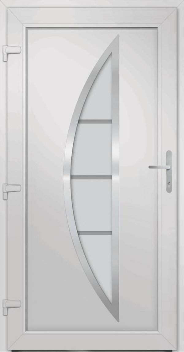 vidaXL Εξωτερική πόρτα, ανθρακί, 88x200 cm, PVC