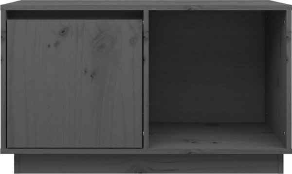 vidaXL vidaXL Szafka pod TV, szara, 74x35x44 cm, lite drewno sosnowe