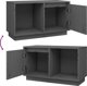 vidaXL vidaXL Szafka pod TV, szara, 74x35x44 cm, lite drewno sosnowe